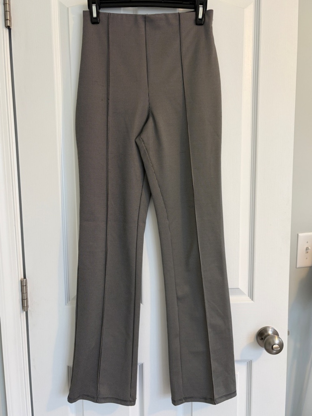 Blue and Beige Women's Tailored Ponte Knit Pants